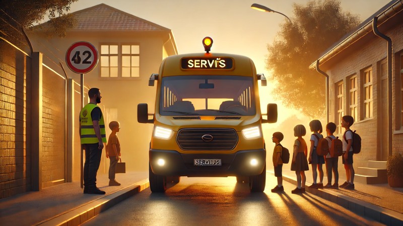 OKUL BAŞLADI, SERVİS GELDİ...