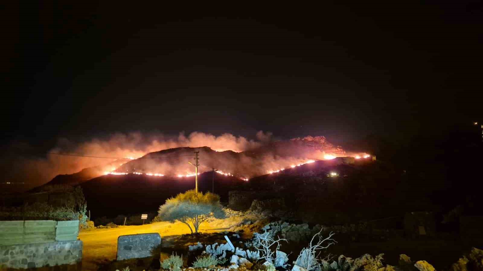 Bodrum’da makilik alanda yangın: 