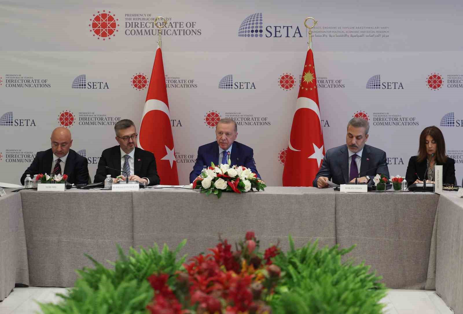 Cumhurbaşkanı Erdoğan, ABD’li düşünce kuruluşu temsilcileriyle buluştu