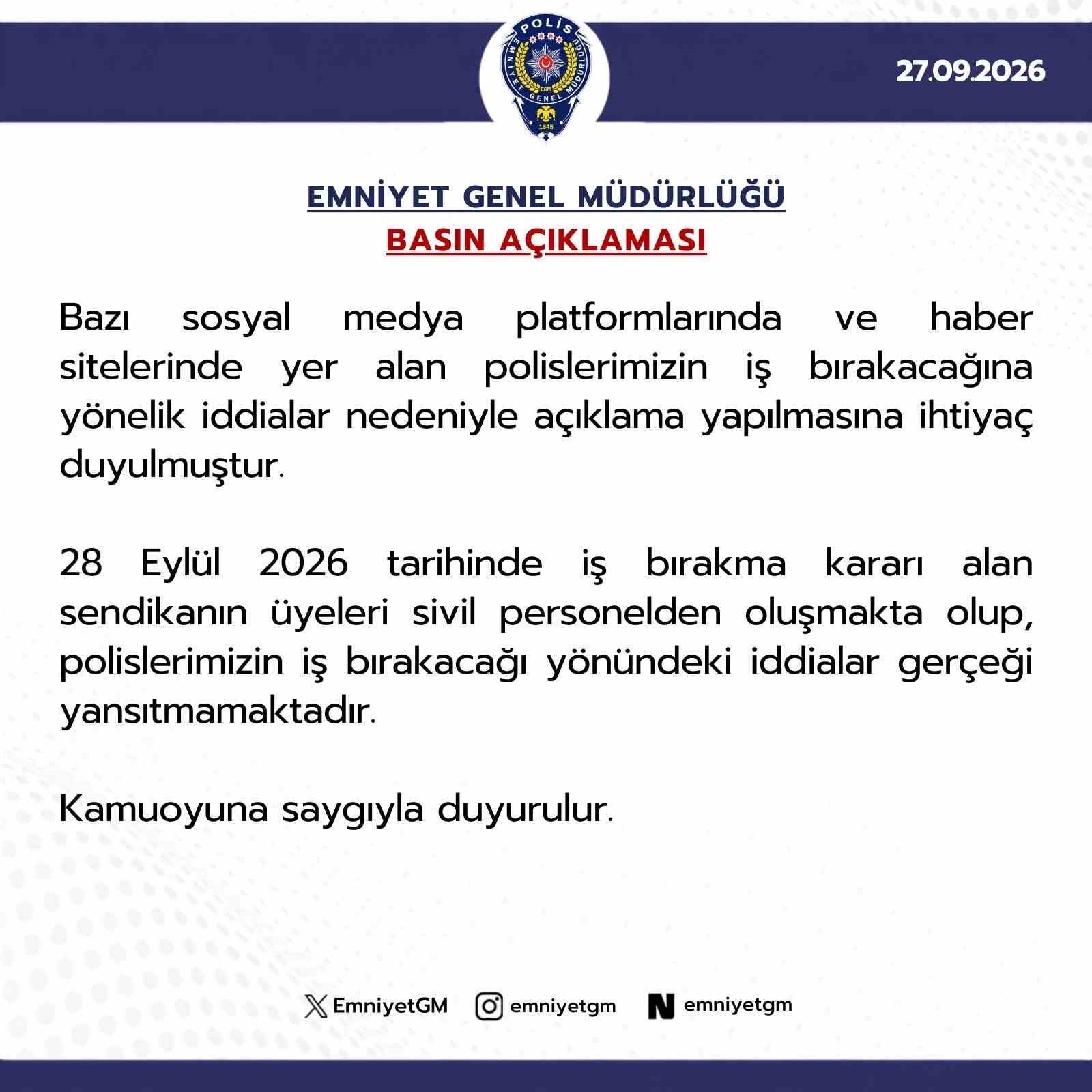 Emniyet Genel Müdürlüğü: 
