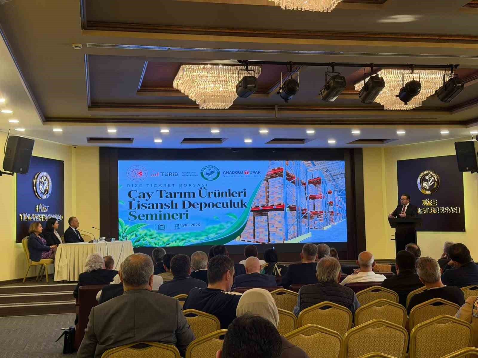 Rize’de çay sektöründe lisanslı depoculuk bilgilendirme semineri