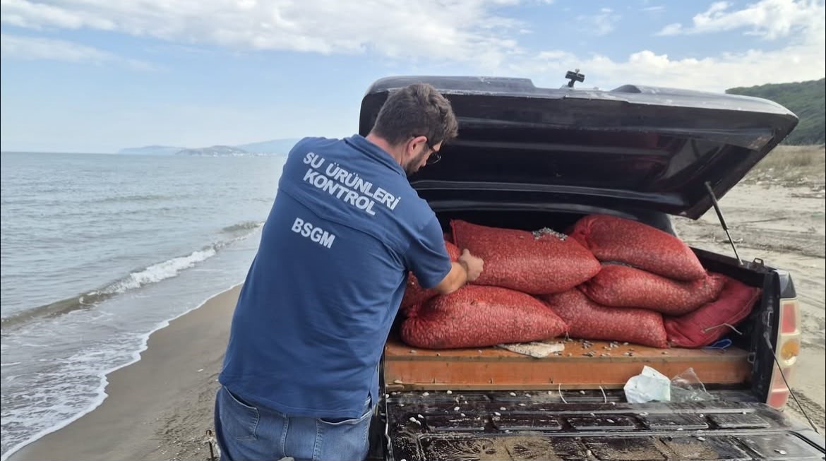 Bursa’da kaçak avcılığa geçit yok: 2 ton 760 kilo kum şırlanı doğaya bırakıldı