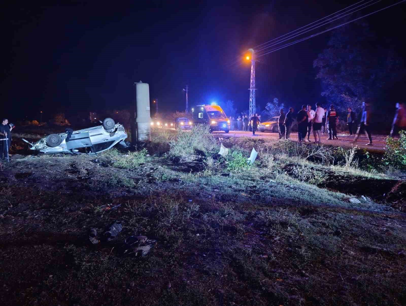 Osmaniye’de otomobil şarampole uçup takla attı: 3 yaralı
