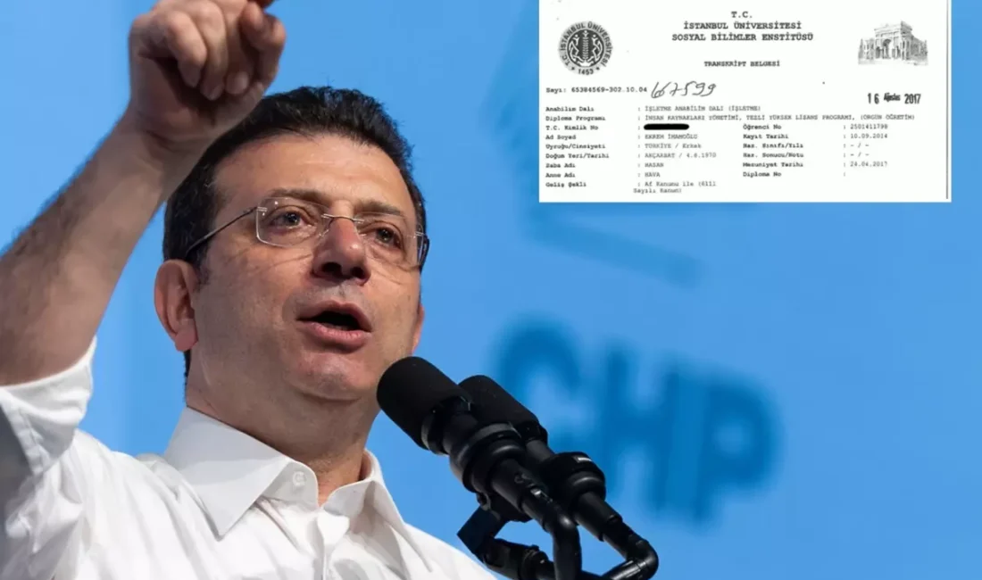 Başsavcılıkça, İmamoğlu’nun lisans diplomasının sahte olduğuna ilişkin iddialar üzerine başlatılan