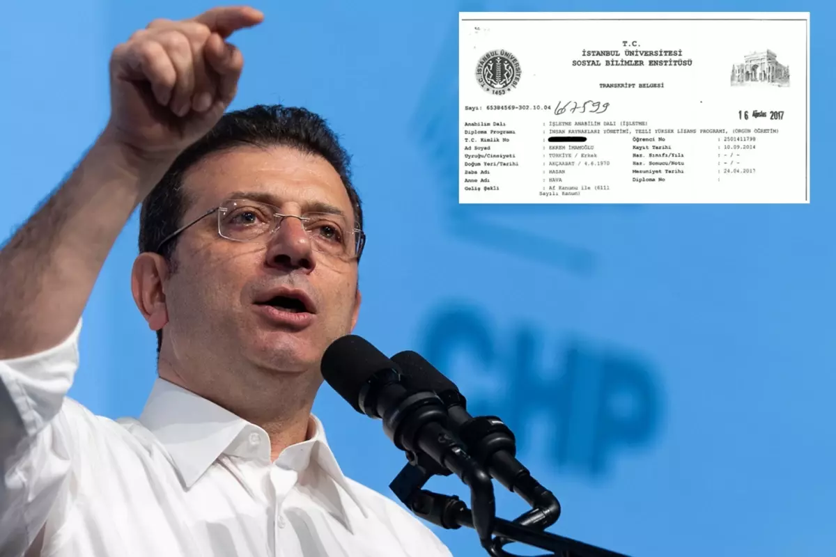 Başsavcılıkça, İmamoğlu’nun lisans diplomasının sahte olduğuna ilişkin iddialar üzerine başlatılan