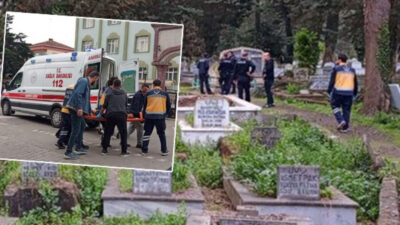 Samsun’un Çarşamba ilçesinde, sabah saatlerinde kabir ziyareti için Göğceli Mezarlığı’na