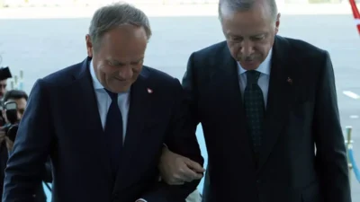 Cumhurbaşkanı Erdoğan, Beştepe’deki Cumhurbaşkanlığı Külliyesi’nde Polonya Başbakanı Donald Tusk’ı ağırladı.
