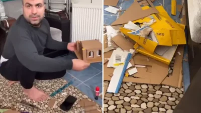 Çocuklarına verilen proje ödevlerinin zorluk seviyesinden şikâyet eden bir baba,