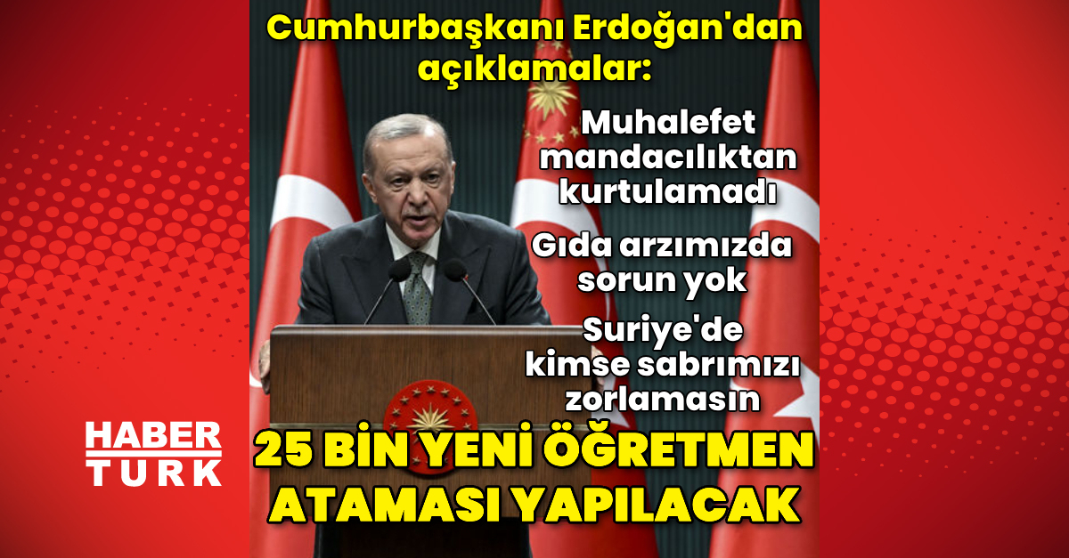 Cumhurbaşkanı Recep Tayyip Erdoğan başkanlığında yapılan Kabine Toplantısı sona erdi.