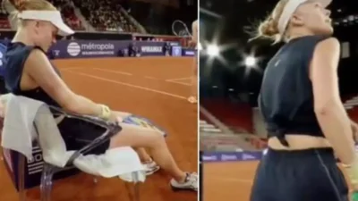 İngiliz tenis yıldızı Harriet Dart, geçtiğimiz Salı günü oynanan maç