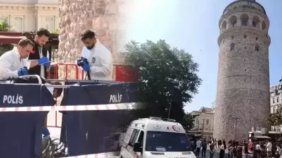 İSTANBUL – Tarihi Galata Kulesi önünde bugün yürek burkan bir