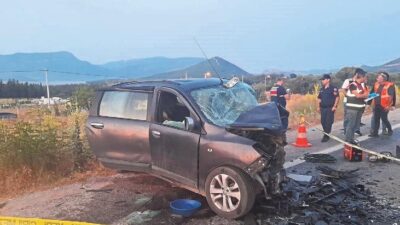 İZMİR – İzmir’in Menderes ilçesinde dün sabah meydana gelen feci