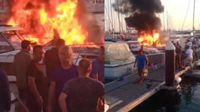 MUĞLA’NIN BODRUM İLÇESİNDE BU SABAH KORKUTAN BİR OLAY YAŞANDI. MARİNADA