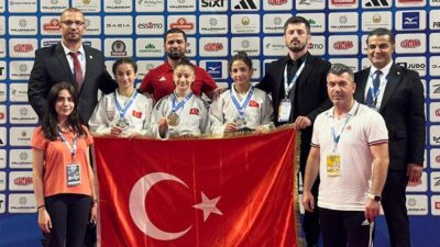 Kuzey Makedonya’nın başkenti Üsküp’te düzenlenen Avrupa Ümitler Judo Şampiyonası’nın ilk
