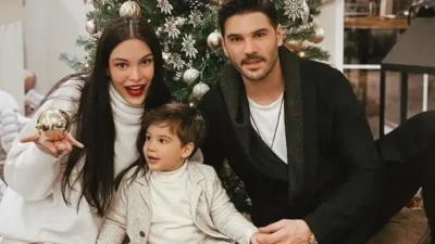Ünlü oyuncu çift Tolgahan Sayışman ve eşi Almeda Abazi, ailelerini