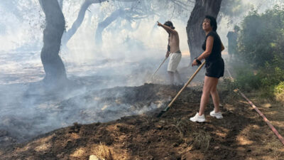 Antalya’nın Muratpaşa ilçesi Ermenek Mahallesi’nde saat 10.30 sıralarında başlayan orman