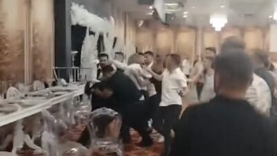 Serhat GÜLER/ ADANA, – ADANA’da bir düğün salonunda çıkan kavga,