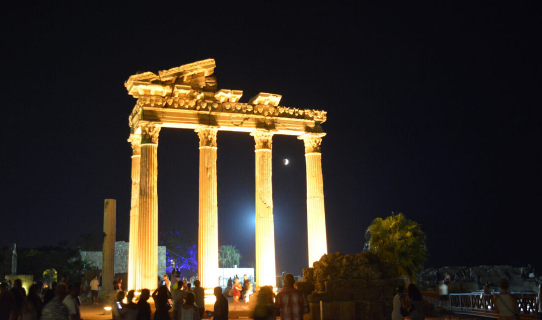 Apollon Tapınağı’nda kanlı ay tutulmasını izlediler Ömer KARÇA/MANAVGAT (Antalya), – ANTALYA’nın Manavgat ilçesinde turistler, kanlı ay
