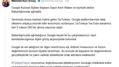 ANKARA, – KÜLTÜR ve Turizm Bakanı Mehmet Nuri Ersoy, “GoTürkiye