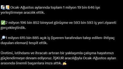 ANKARA, – ÇALIŞMA ve Sosyal Güvenlik Bakanı Vedat Işıkhan, Türkiye
