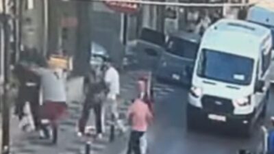 KAVGA, GÜVENLİK KAMERASINDA Bartın’da, D.R.U.’nun, Ç.F., T.H. ve N.K.’yi tabancayla