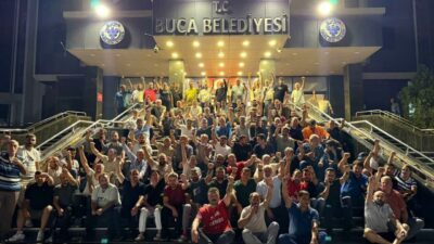 Yağmur ÖNGÜN/İZMİR, – İZMİR’in Buca Belediyesi’nde işçiler ile DİSK Genel