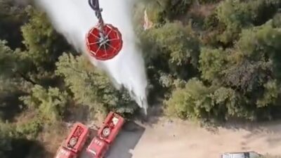 MÜDAHALE DEVAM EDİYOR Osmangazi ilçesi kırsal Gündoğdu Mahallesi yakınındaki ormanda