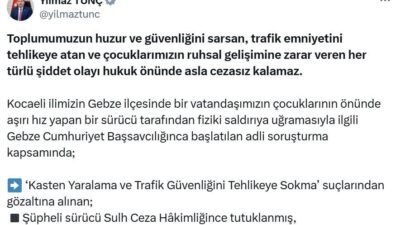 BAKAN TUNÇ: ŞÜPHELİ SÜRÜCÜ TUTUKLANDI Adalet Bakanı Yılmaz Tunç, olaya