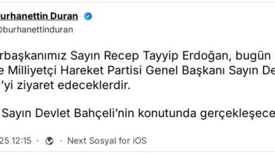 ANKARA, – İLETİŞİM Başkanı Burhanettin Duran, Cumhurbaşkanı Recep Tayyip Erdoğan’ın