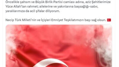 ANKARA, – BÜYÜK Birlik Partisi (BBP) Genel Başkanı Mustafa Destici,