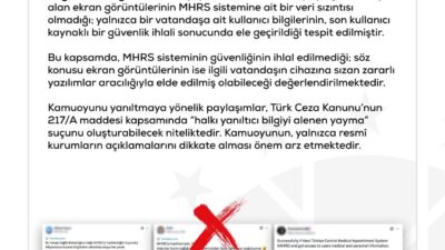 ANKARA, – İLETİŞİM Başkanlığı Dezenformasyonla Mücadele Merkezi (DMM), Merkezi Hekim