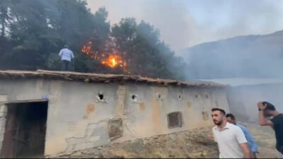 Azer DEMİR/ŞEMDİNLİ (Hakkari), – HAKKARİ’nin Şemdinli ilçesinde çıkan orman yangını,