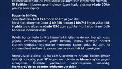 İSTANBUL, – AK Parti İl Başkanı Abdullah Özdemir, NSosyal hesabından