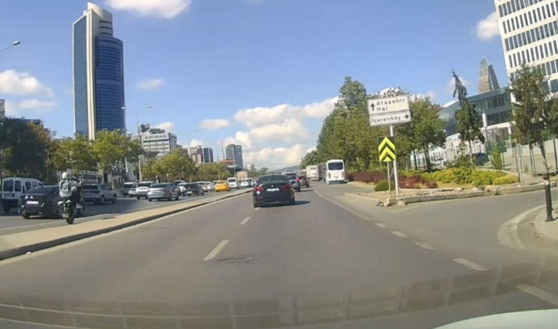 Mert ORDU/İSTANBUL, – ATAŞEHİR D-100 Karayolu’nda bir sürücü motosikletiyle tehlikeli