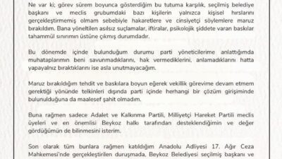 Leyla YILDIZ/İSTANBUL, – BEYKOZ Belediye Başkan Vekili Özlem Vural Gürzel,
