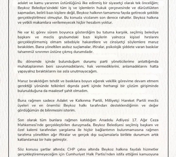 Leyla YILDIZ/İSTANBUL, – BEYKOZ Belediye Başkan Vekili Özlem Vural Gürzel,