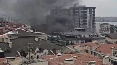 Özgür EREN / İSTANBUL, – KÜÇÜKÇEKMECE’de 5 katlı binada yangın