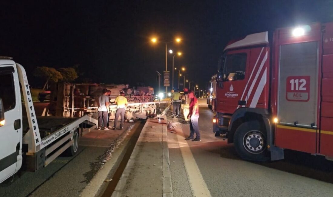 Mert ORDU/İSTANBUL, – TUZLA’da sürücüsünün direksiyon hakimiyetini kaybettiği kamyonet, aydınlatma