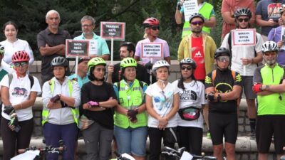 Ruken KADIOĞLU-Canberk ÖZTÜRK/ANKARA, – ANKARA’da bisiklet antrenmanı sırasında arkadan gelen