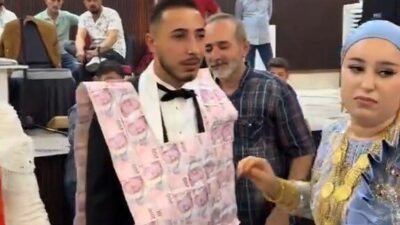 Salih KESKİN/MARDİN, – MARDİN’in Kızıltepe ilçesinde yapılan bir düğünde, damada