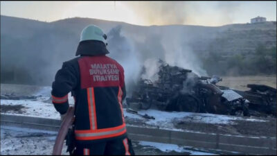 Recep BAĞDAT/ MALATYA, – MALATYA’nın Darende ilçesinde, yolcu otobüsüne çarptıktan