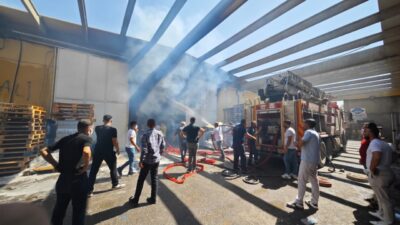 Ahmet AKKUŞ/NUSAYBİN (Mardin), – MARDİN’in Nusaybin ilçesinde gazlı içecek deposunda