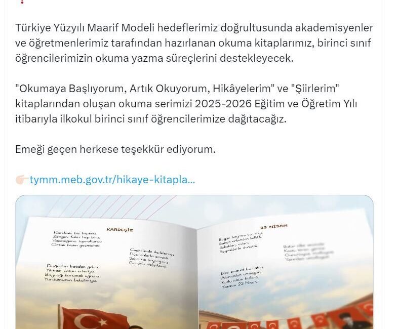 ANKARA, – MİLLİ Eğitim Bakanı Yusuf Tekin, 2025-2026 eğitim ve