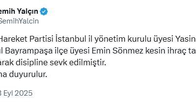 ANKARA, – MHP Genel Başkan Yardımcısı Semih Yalçın, İstanbul İl