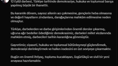 ANKARA, – TBMM Başkanı Numan Kurtulmuş, “12 Eylül darbesi, Türkiye