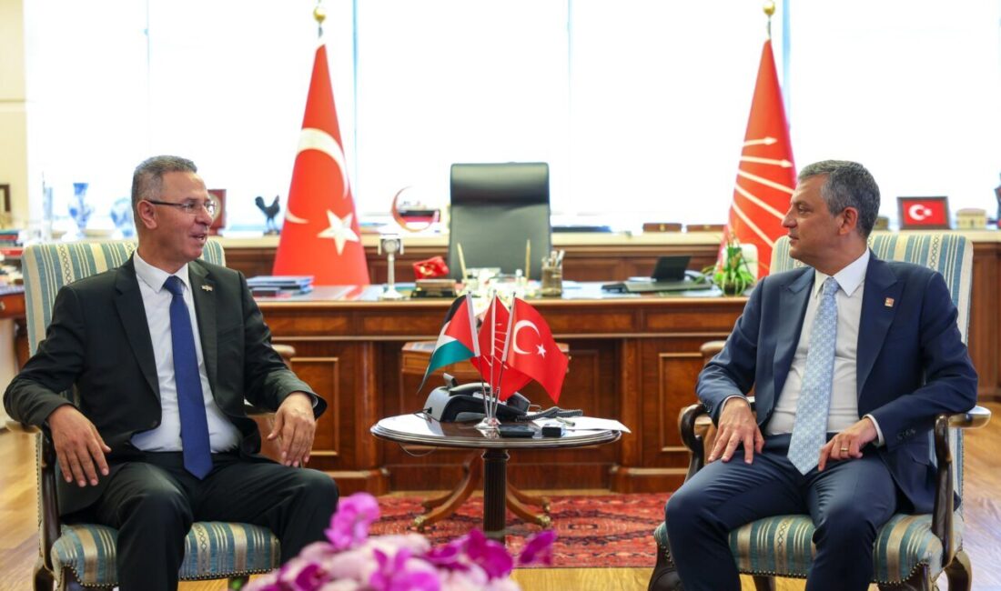 ANKARA, – CHP Genel Başkanı Özgür Özel, Filistin Büyükelçisi Faed