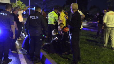 Mutlu YUCA/ BOLU, – BOLU’da D-100 karayolunda orta refüjdeki çimlerin