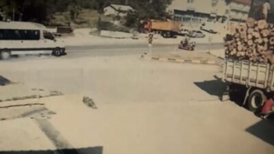 Ayhan ACAR/ULUS (Bartın), – BARTIN’ın Ulus ilçesinde yolun karşısına geçerken