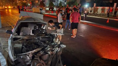 Okan ÇALIŞKAN/ TARSUS (Mersin), – MERSİN’in Tarsus ilçesinde, sürücüsünün kontrolünden