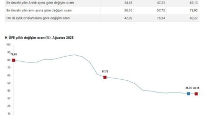 ANKARA, – TÜRKİYE İstatistik Kurumu (TÜİK), hizmet üretici fiyatlarının ağustos